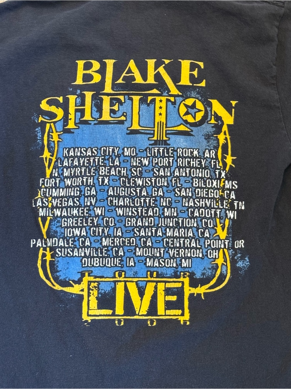 🫶🏻 2006 Vintage Blake Shelton Live Tour - Picture 1 of 3